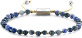 Frank 1967 Beads 7FB 0365 Natuurstenen armband - One-size - 4 mm - Blauw