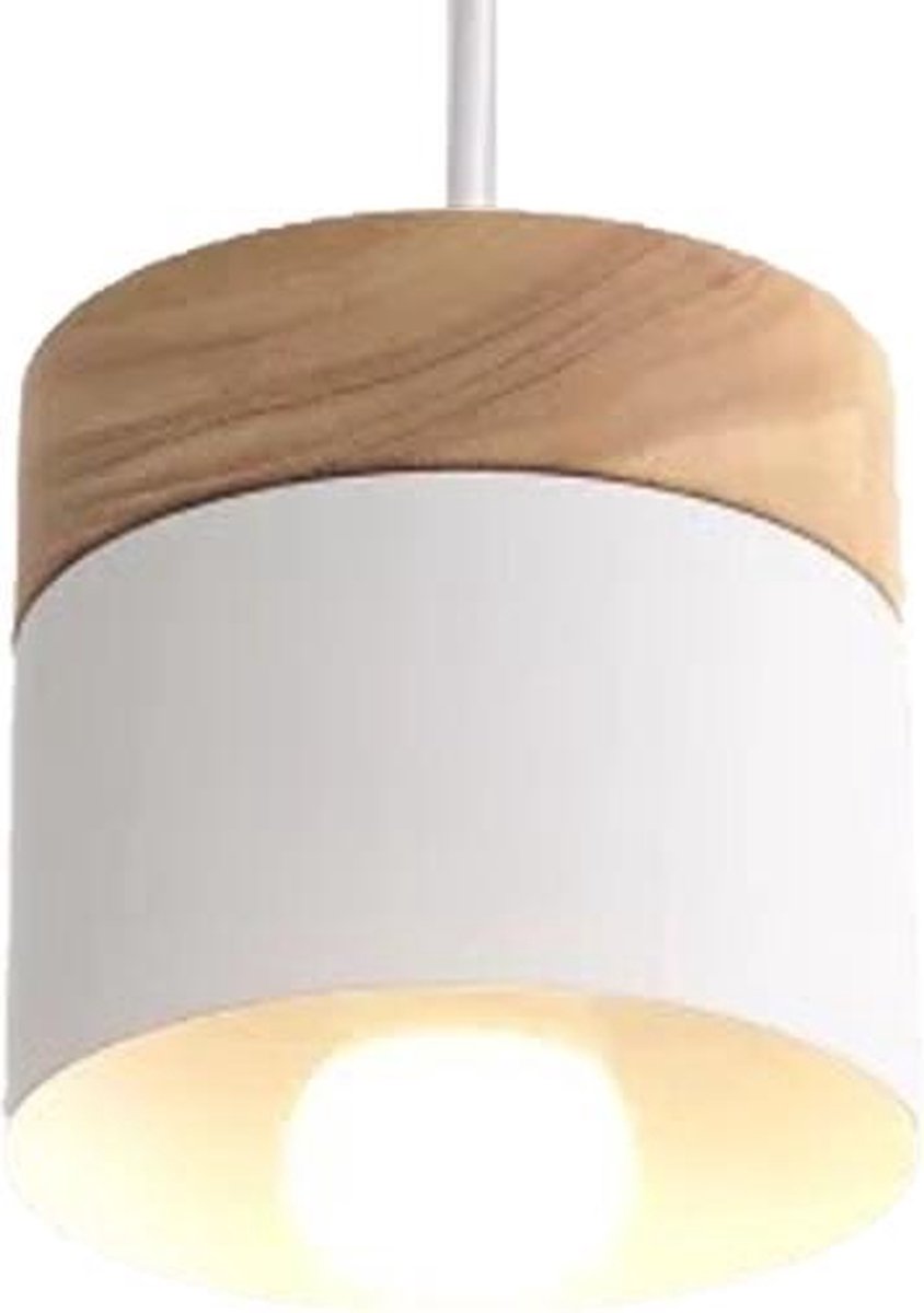 Natuurlijke massief hout emmer plafond lamp pendant lamp voor