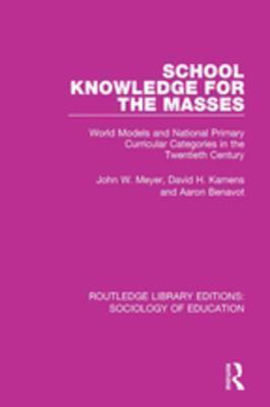 Routledge Library Editions: Sociology of Education - School  ... - cover