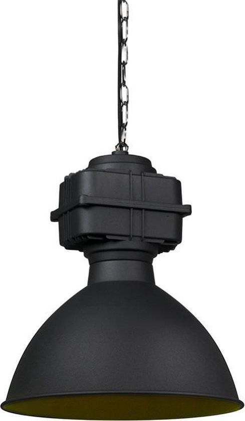 QAZQA sicko - Moderne Hanglamp - 1 lichts - Ø 385 mm - Zwart - Industrieel - Woonkamer