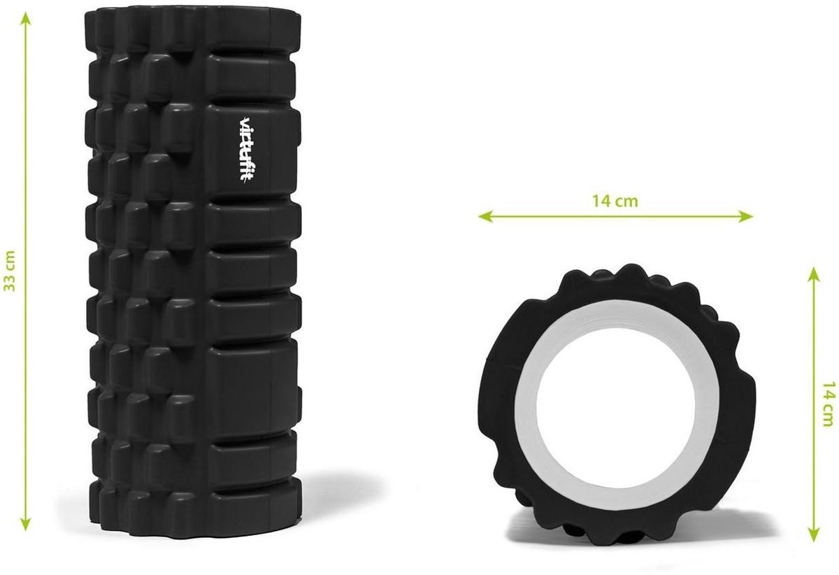 VirtuFit Foam Roller - Grid Massage Roller - 33 cm thumbnail 3