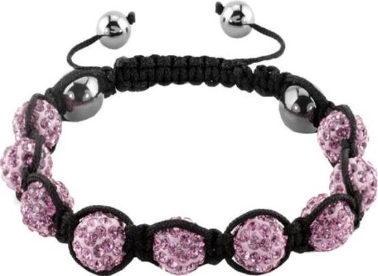 Fako Bijoux® - Armband - Disco Dots - Classic - Roze