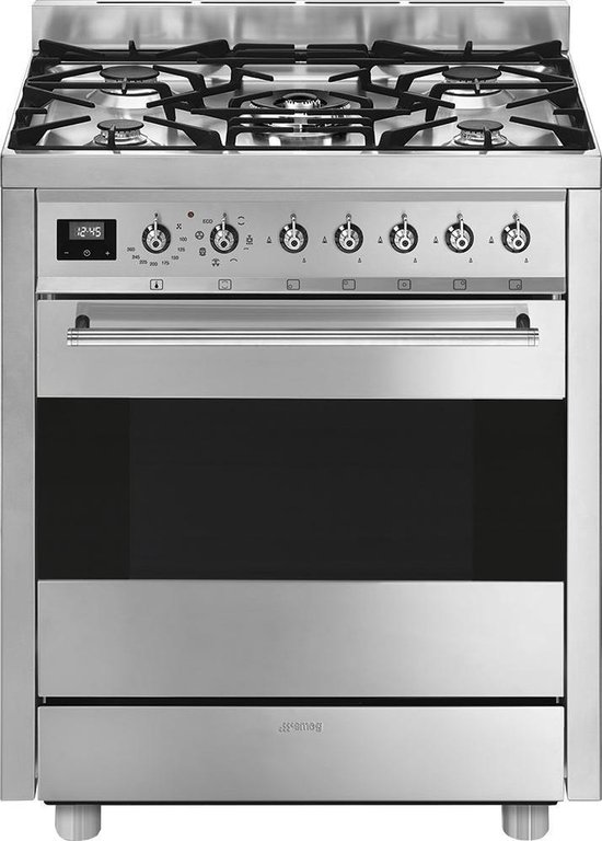 SMEG C7GMXNLK9 - Gasfornuis - 70 cm - RVS