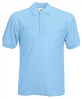 Fruit Of The Loom Heren Poloshirt Sky Blue Pique Regular Fit - M