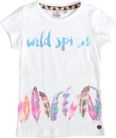 Indian blue off white stevig zacht t-shirt - Maat 128