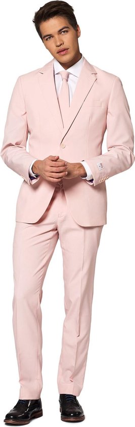 OppoSuits Lush Blush - Mannen Kostuum - Lichtroze - Maat 56