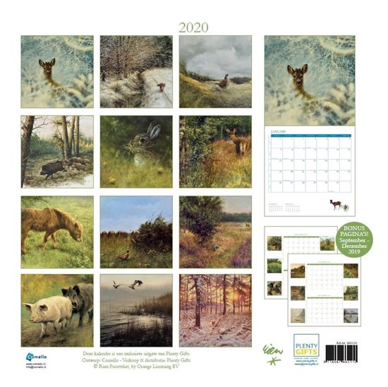 Rien Poortvliet Natuur Kalender 2020