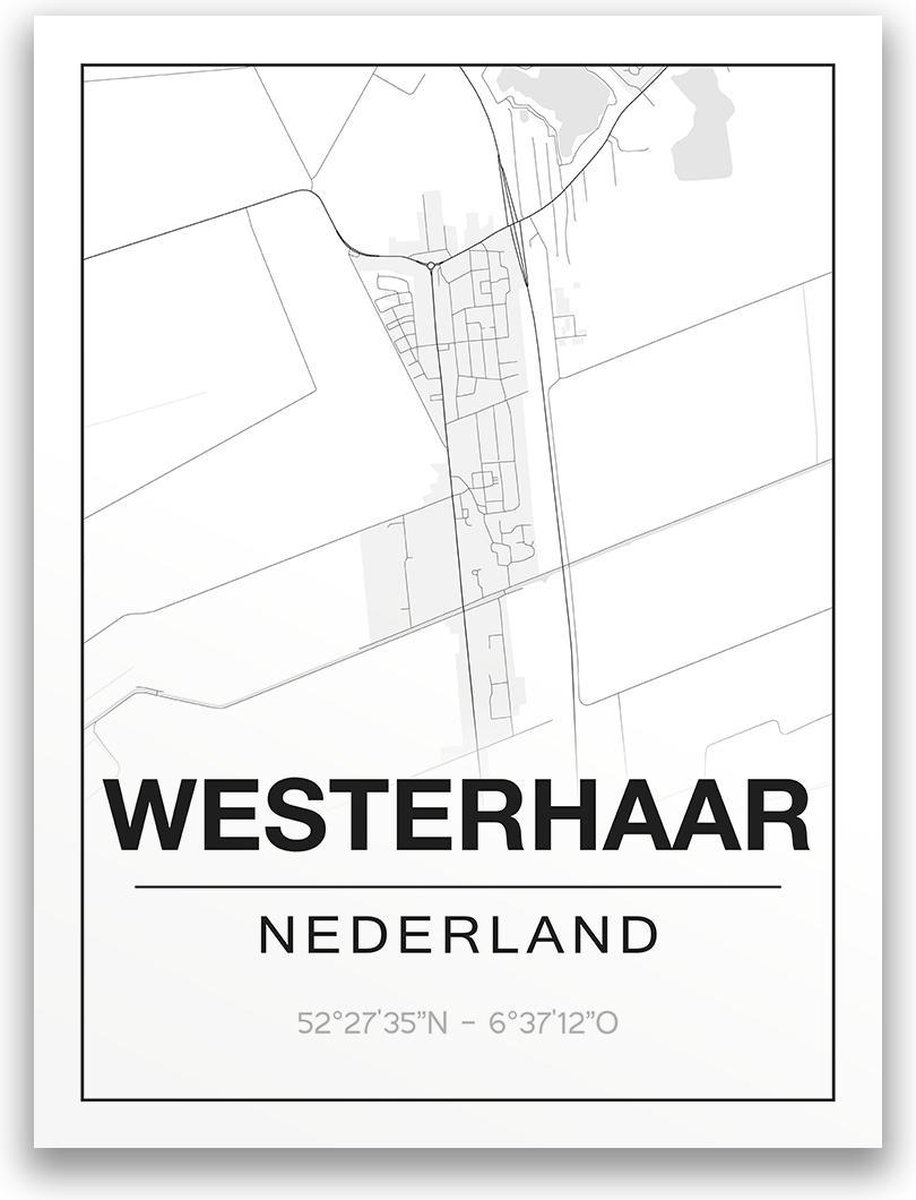Poster/plattegrond WESTERHAAR - A4