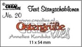 Crealies Snijmal Duitse tekst no.20 "OStergrüße"
