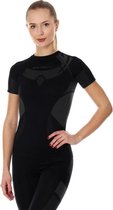 Brubeck | Baselayer Shirt Dames -  Ondershirt DRY - Korte Mouw - Zwart - XL