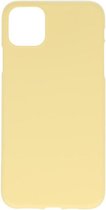 Bestcases Color Telefoonhoesje - Backcover Hoesje - Siliconen Case Back Cover voor iPhone 11 Pro - Geel