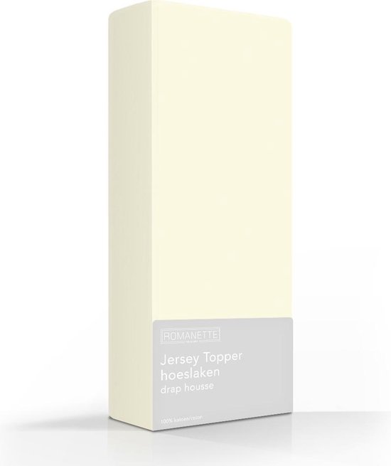 Topper - - Ivoire - 120x200 cm - Jersey Stretch - Romanette