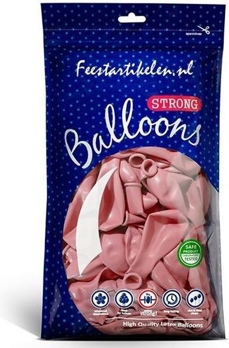 Ballonnen lichtroze 100 stuks