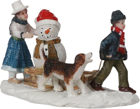 Luville - Snowman sledge - Kersthuisjes & Kerstdorpen