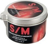 S / M Kaars in een Tin rood 100 g