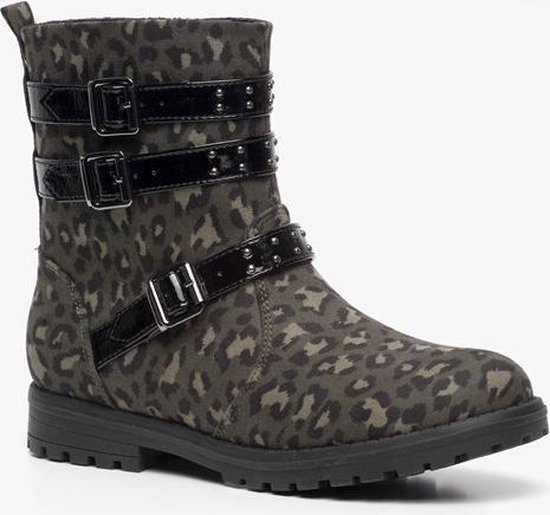 Blue Box meisjes leopard enkellaarsjes Groen Maat 36 Blue Box meisjes leopard enkellaarsjes Groen Maat 36