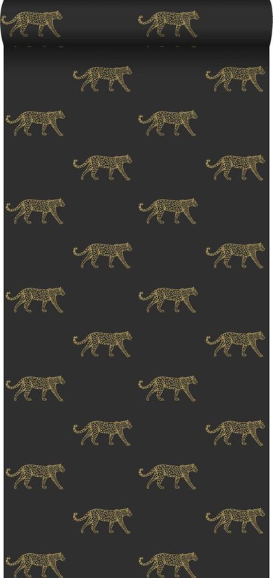bol.com | Origin behang panters zwart en goud - 347686 - 0.53 x 10.05 m