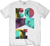 David Bowie - Colour Sax Heren T-shirt - M - Wit