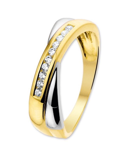 The Jewelry Collection Ring Zirkonia - Goud