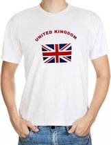 Wit t-shirt United Kingdom voor heren XL