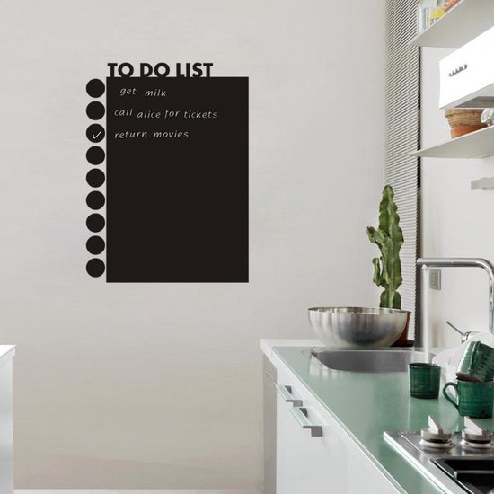 Muursticker krijtbord takenlijst - to do | eetkamer - keuken - kantoor |  modern -... | bol.com