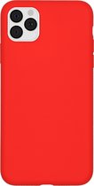 Accezz Liquid Silicone Backcover iPhone 11 Pro Max hoesje - Rood