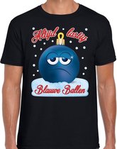 Fout Kerst shirt / t-shirt - Altijd lastig blauwe ballen - blue balls - zwart voor heren - kerstkleding / kerst outfit XL (54)