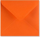 Oranje vierkante enveloppen 15,5 x 15,5 cm 100 stuks