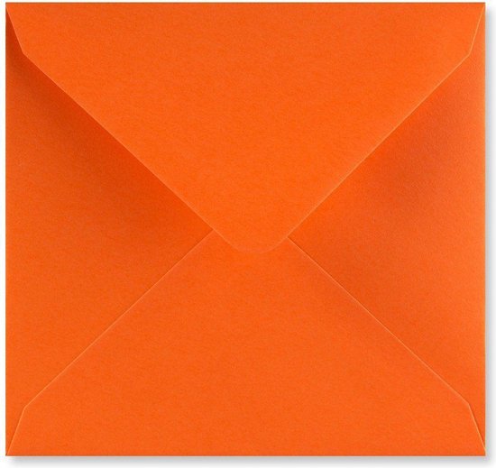 Oranje vierkante enveloppen 15,5 x 15,5 cm 100 stuks | bol