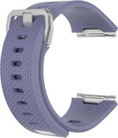 Fitbit Ionic Siliconen Bandje |Grijs / Grey|Square patroon | Premium kwaliteit | Maat: S/M | TrendParts