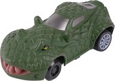 Moses Auto Dierenprint Krokodil Pull-back 8,5 Cm Groen