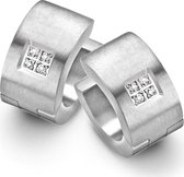 Deens ontwerp - Titanium oorbellen Tilst met 8 diamanten 0,04 ct. - IJ125E1D