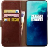 Rosso Element OnePlus 7T Pro Hoesje Book Cover Bruin