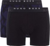 Hugo Boss 2-pack boxershort brief met print/zwart