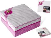 Gerimport Geschenkdoos Cake 31 X 10 Cm Karton Rood/wit