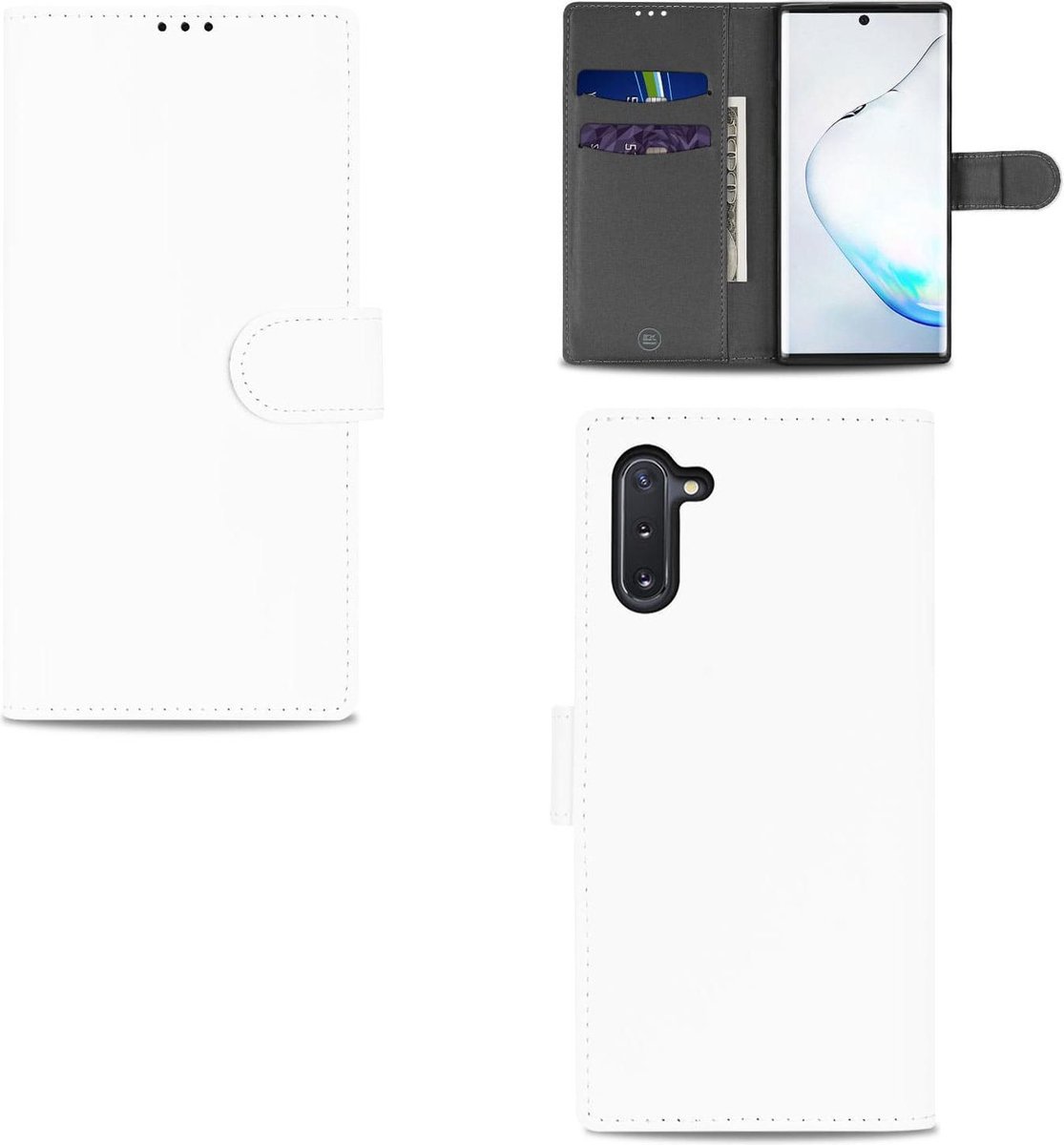 Samsung Galaxy Note 10 Hoesje Wit met Pasjeshouder
