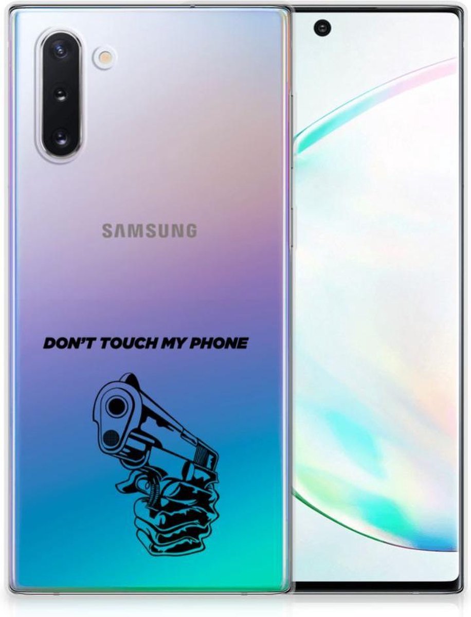 Samsung Galaxy Note 10 Silicone-hoesje Gun Don't Touch My Phone