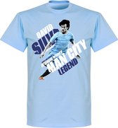 David Silva Manchester City Legend T-Shirt - Lichtblauw - M