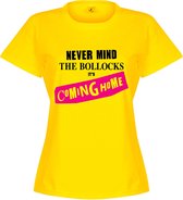 Never Mind The Bollocks It's Coming Home Dames T-Shirt - Geel  - M