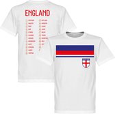 Engeland WK 2018 Squad T-Shirt - Wit - XL