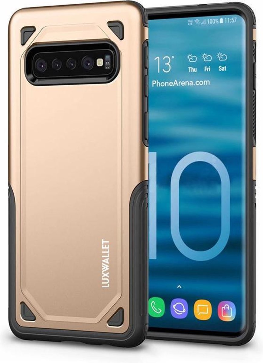 LUXWALLET® Samsung Galaxy S10 Case - Desert Armor Drop Proof Hoes - Luxury Gold