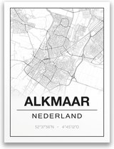 Poster/plattegrond ALKMAAR - 30x40cm