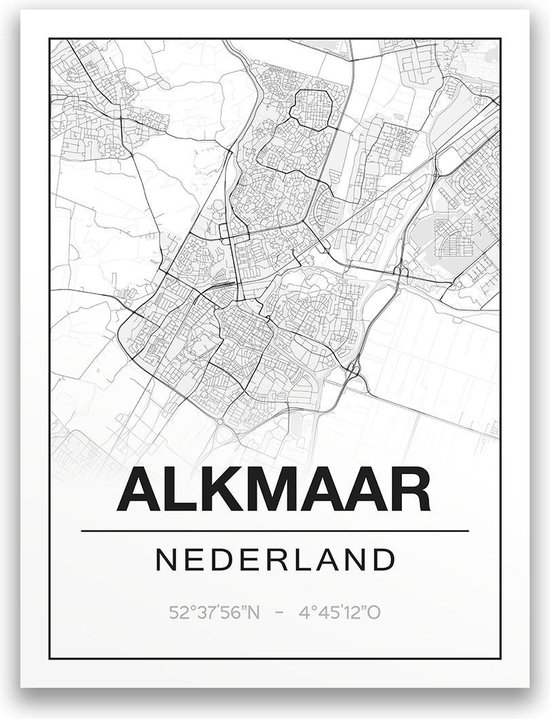 Poster/plattegrond ALKMAAR 30x40cm