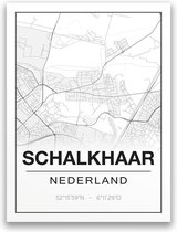 Poster/plattegrond SCHALKHAAR - 30x40cm