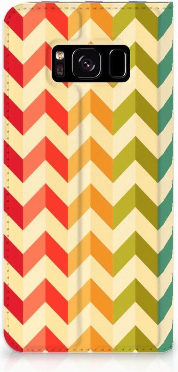 Samsung Galaxy S8 Hoesje met Magneet Zigzag Multi Color