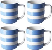 Cornishware Blue Mugs mok 10 Oz 28 cl (set van 4)