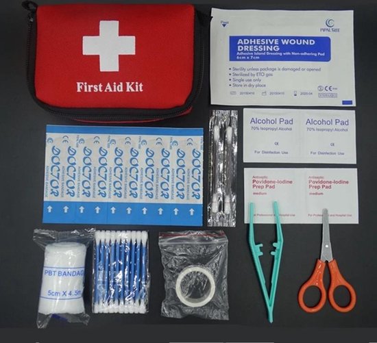 EHBO Kit - Eerste Hulp Set – Verbanddoos – First Aid Kit – EHBO Trommel  Voor Op Reis -... | bol.com