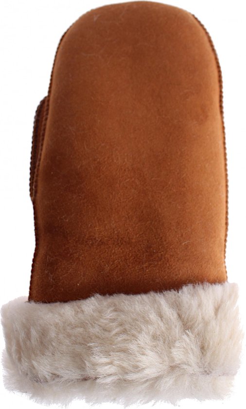 Bernardino Mitaines Double Face avec doublure en agneau - cognac - Unisexe - Taille 10 (XXL)