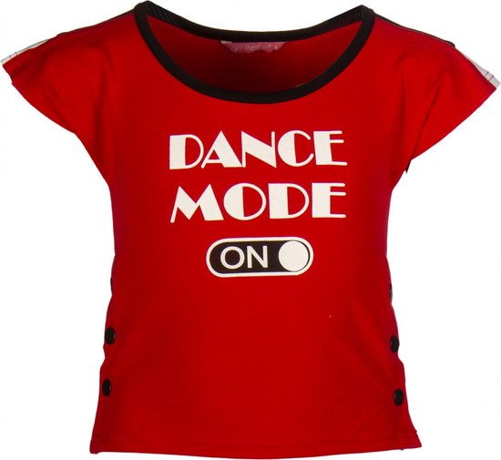 Papillon Sport T-shirt Dance Mode On Meisjes Rood Maat 104
