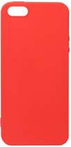 ADEL Siliconen Back Cover Softcase Hoesje Geschikt voor iPhone 5/5S/SE - Rood